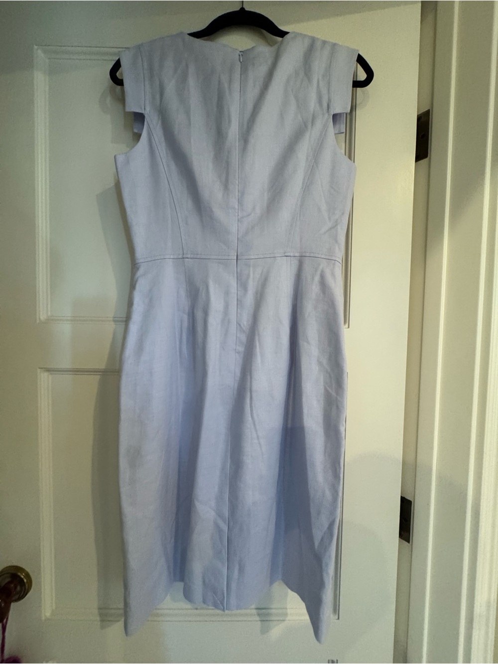J. Crew Light Blue Cap-Sleeve Midi Dress